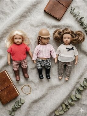 Lot of 3 Lori Dolls 6" - Equestrian & Casual Outfits